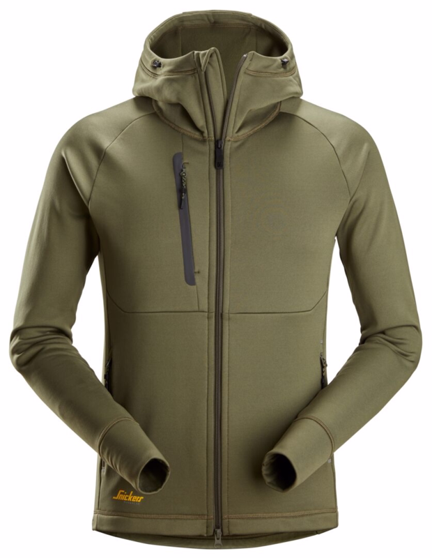 Hættetrøje 8026 Polartec® Khaki grøn, str. XS