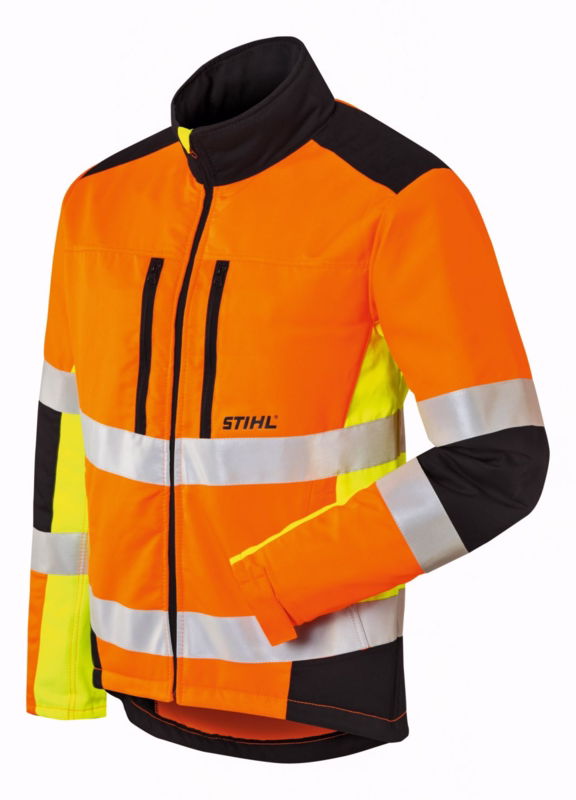 Jakke protect ms m/skæreindlæg Hi-vis orange/sort, str. XS