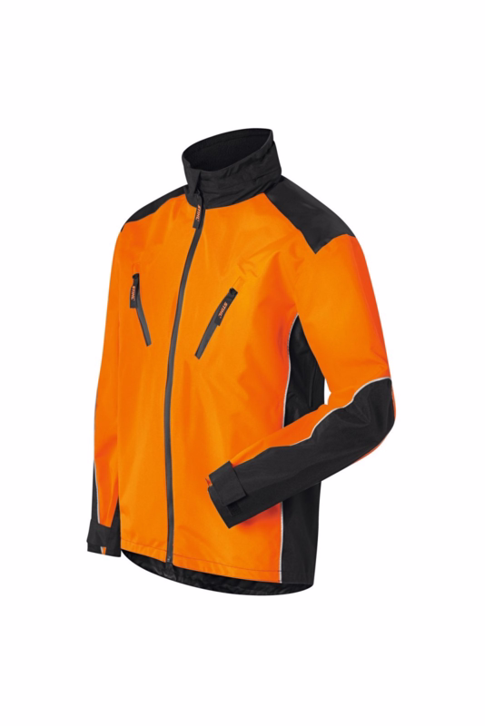 Regnjakke Raintec SZ orange/sort, str. S