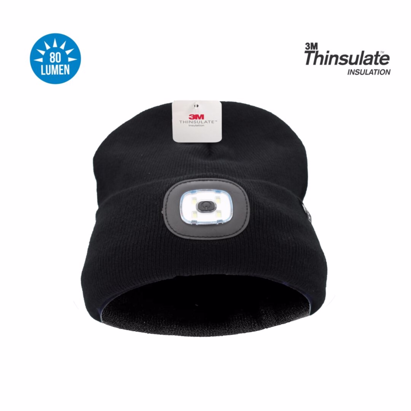 Hue m/pandelampe Sort, One size