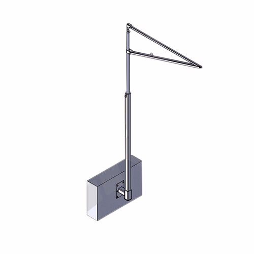 Ankerpost Maxi Davit arm RJ200 t/væg