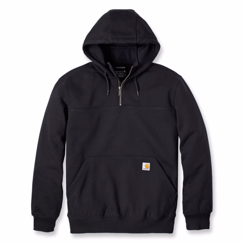 Hættesweat 1/4 lyn 100617 Black, str. M