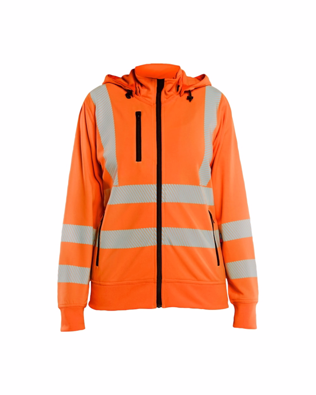 Sweatshirt Dame m/aftagelig hæt Hi-vis 3574 orange, str. XL
