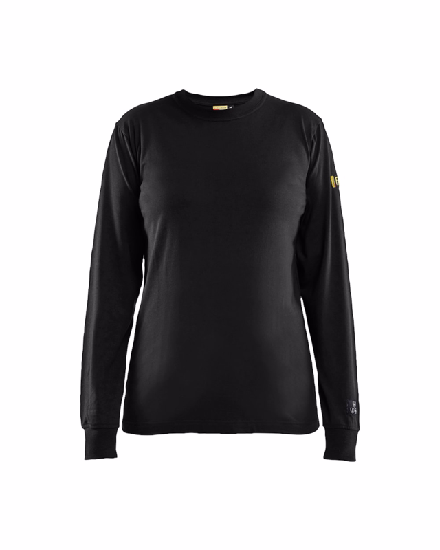 T-shirt L/Æ Dame 3467 Sort, str. XL