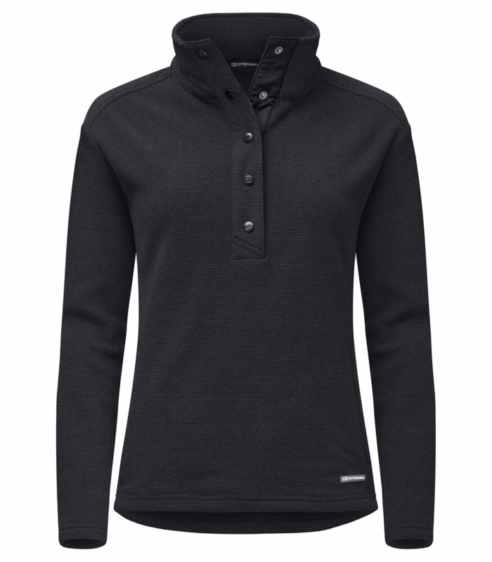 Fleecetrøje m/knap Dame Hunts 358429 Black, str. M