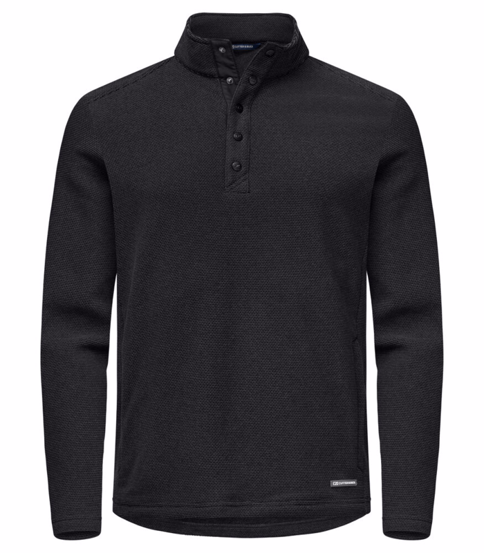 Fleecetrøje m/knap Hunts 358428 Black, str. XL
