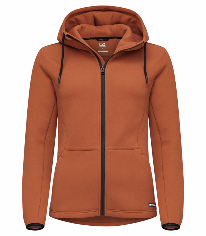 Hættetrøje m/lyn Dame Pemberton 358419 Orange rust str. 2XL