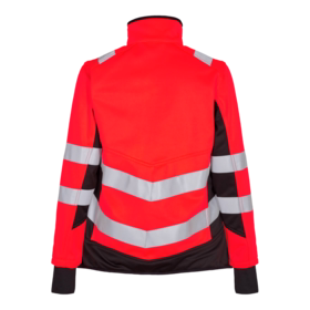 F. Engel - Softshelljakke Dame Hi-vis 1156 Rød/sort