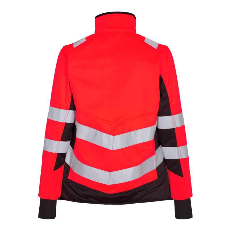Softshelljakke Dame Hi-vis 1156 Rød/sort, str. 3XL
