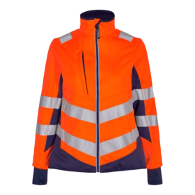 F. Engel - Softshelljakke Dame Hi-vis 1156 Orange/blue ink