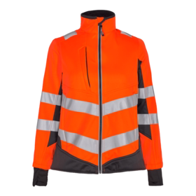 F. Engel - Softshelljakke Dame Hi-vis 1156 Orange/antrazitgrå