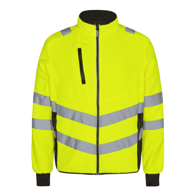 Fleecejakke Hi-vis 1192 Gul/sort, str. S