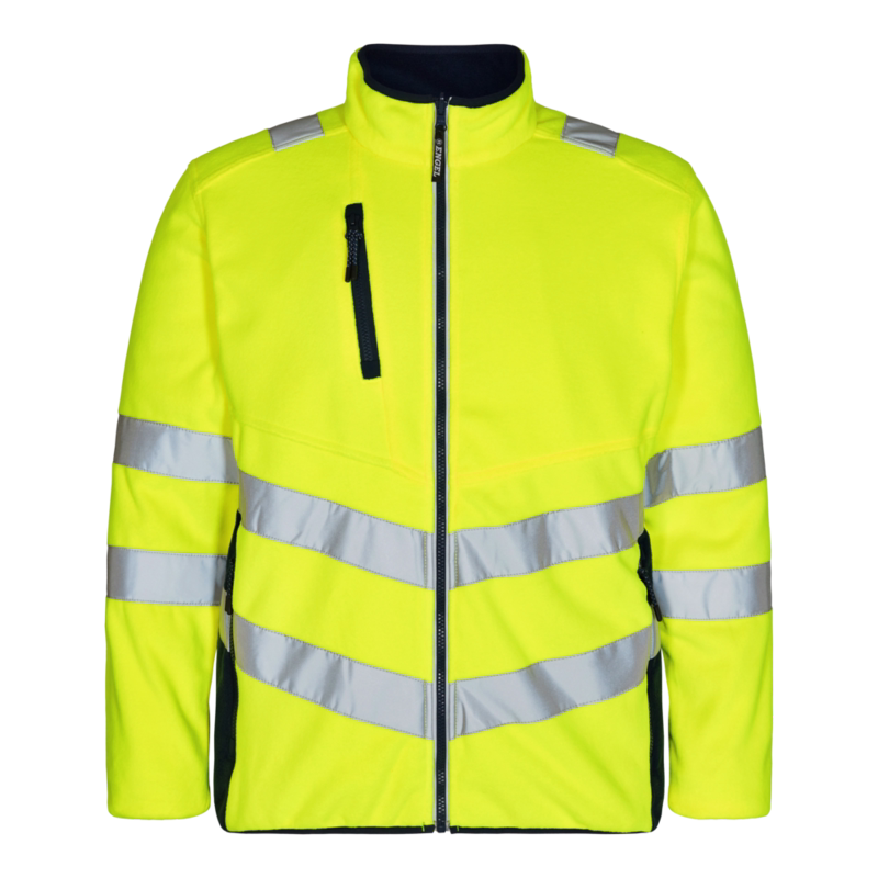Fleecejakke Hi-vis 1192 Gul/blue ink, str. XL
