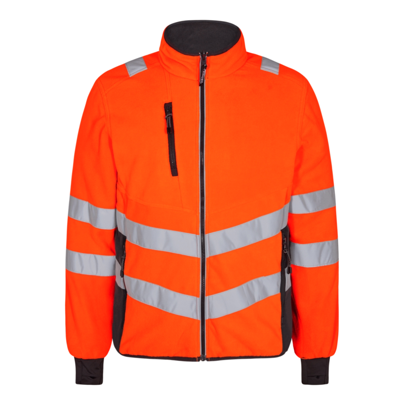 Fleecejakke Hi-vis 1192 Orange/antrazitgrå, str. S