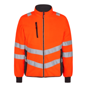 F. Engel - Fleecejakke Hi-vis 1192 Orange/antrazitgrå