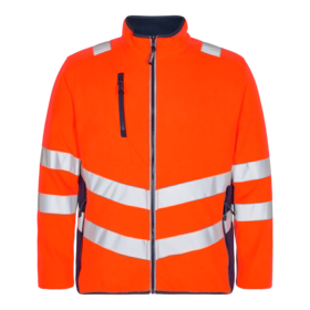 F. Engel - Fleecejakke Hi-vis 1192 Orange/blue ink