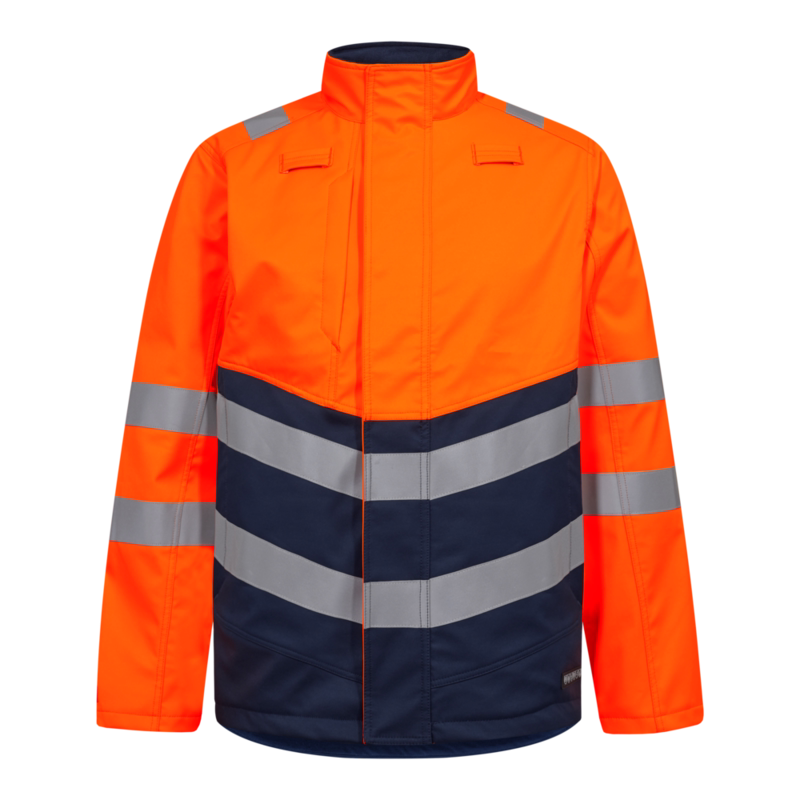 Softshelljakke Hi-vis 1324 Orange/blue ink, str. 4XL
