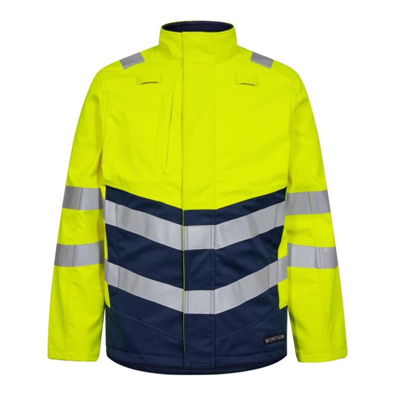 Softshelljakke Hi-vis 1324 Gul/blue ink, str. XL