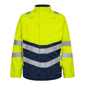 F. Engel - Softshelljakke Hi-vis 1324 Gul/blue ink