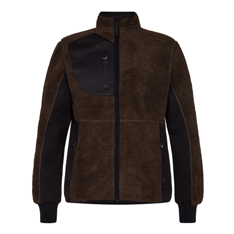 Fiberjakke 1362 Mokkabrun/sort, str. 4XL