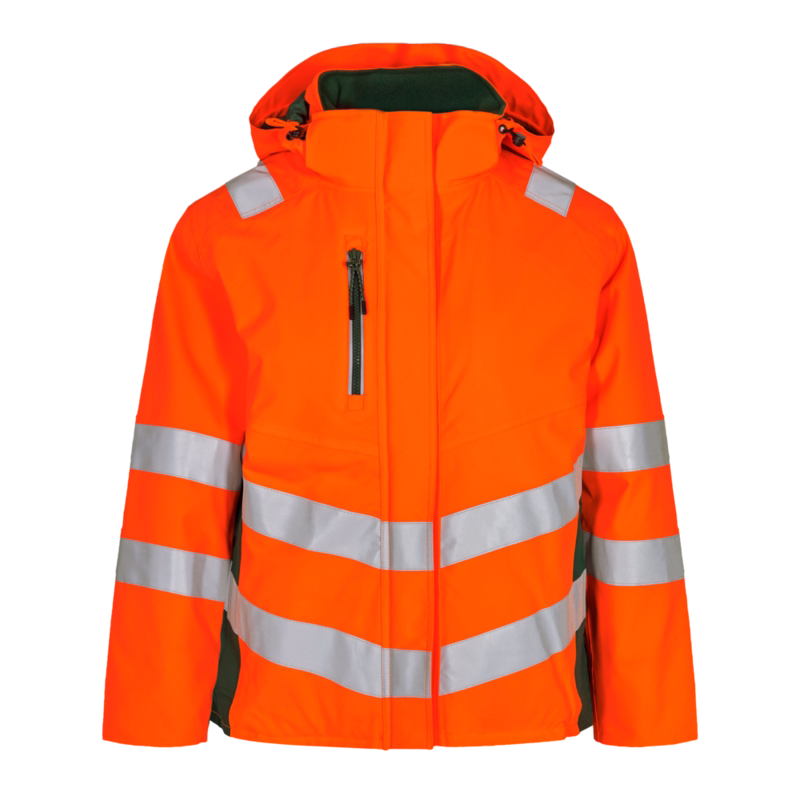 Vinterjakke Dame Hi-vis 1943 Orange/grøn, str. L