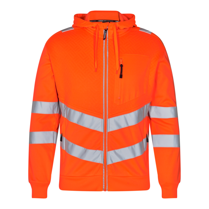Sweat cardigan Hi-vis 8025 Orange, str. XL