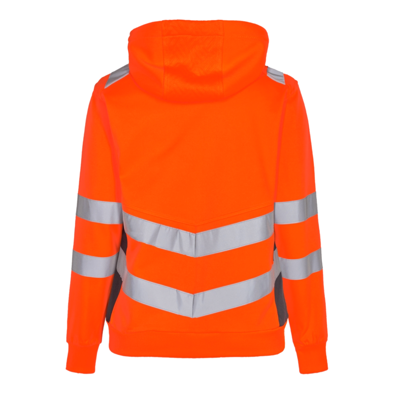 Sweat cardigan Dame Hi-vis 8027 Orange/antrazitgrå, str. XL