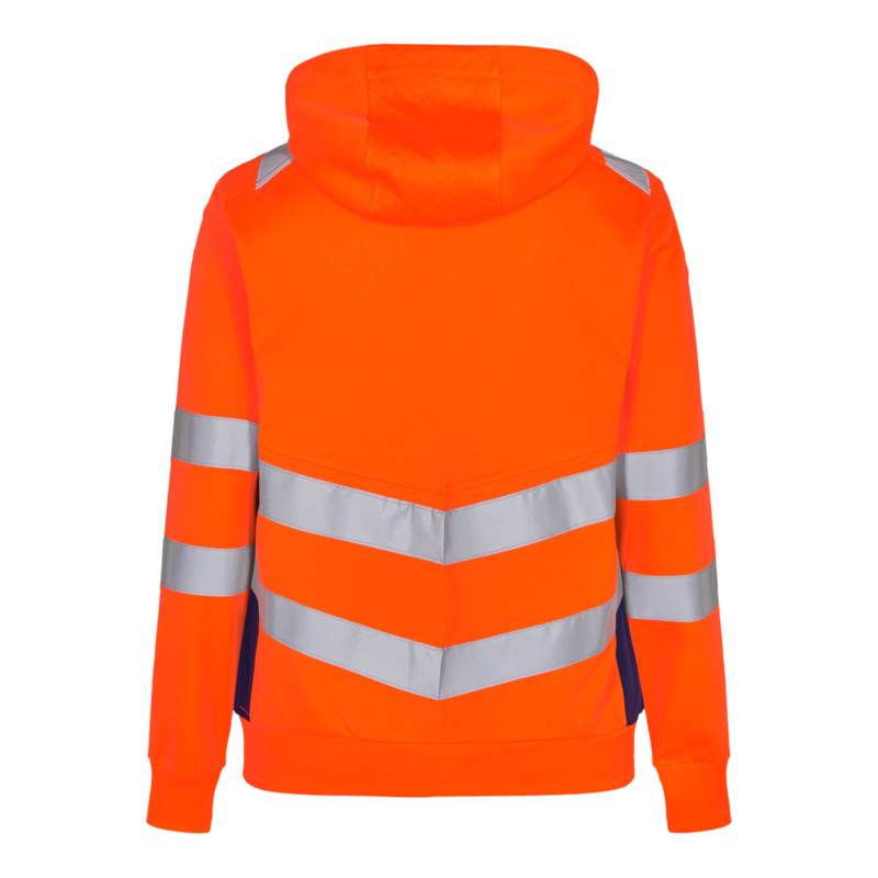 Sweat cardigan Dame Hi-vis 8027 Orange/blue ink, str. S