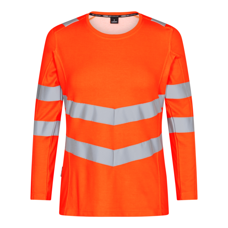 T-shirt L/Æ Dame Hi-vis 9543 Orange, str. XL