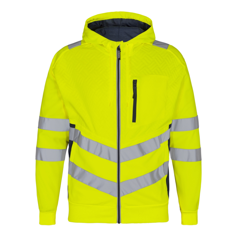 Sweat cardigan Hi-vis 8025 Gul/grøn, str. 5XL