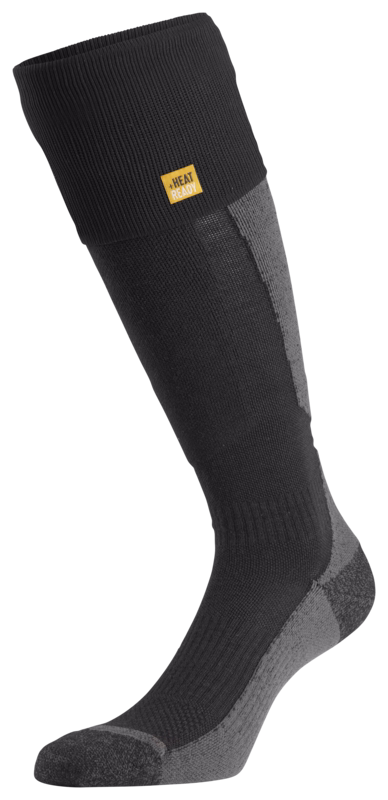 Strømper m/varme 5900 Sort/mørk gråmel, str. 40-42