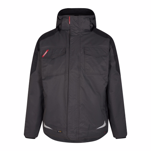 Vinterjakke 1410 Antrazitgrå/Sort, str. 6XL