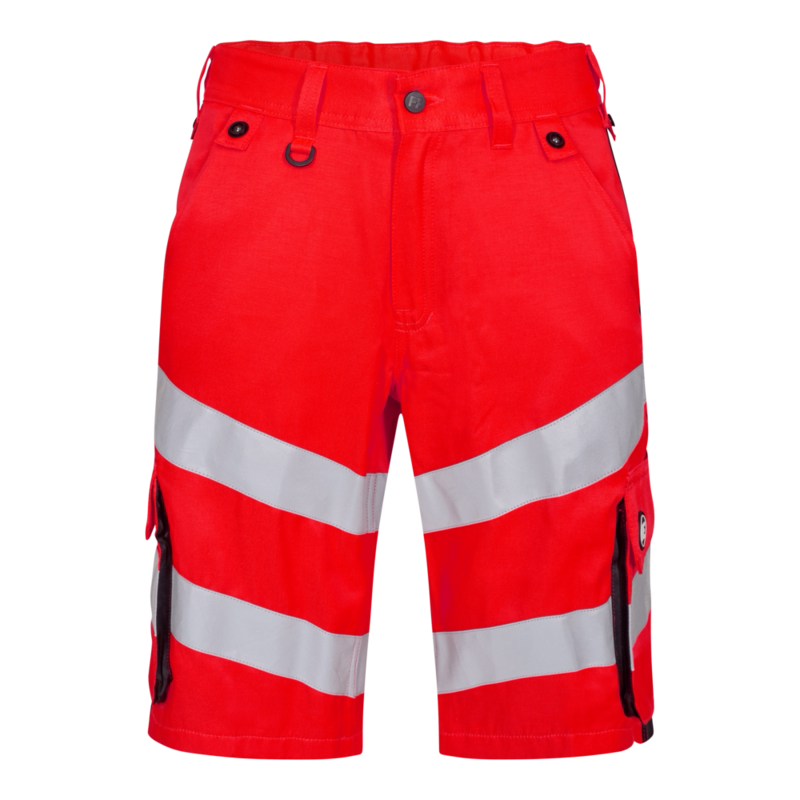 Arbejdsshorts Hi-vis 6545 Rød/sort, str. 100