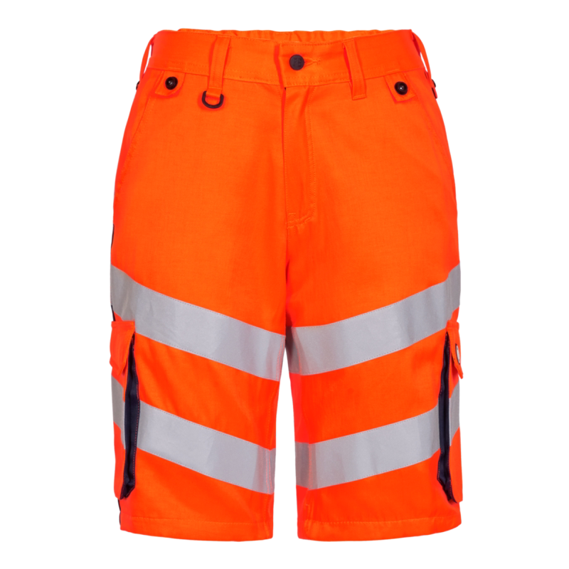 Arbejdsshorts Hi-vis 6545 Orange/blue ink, str. 136