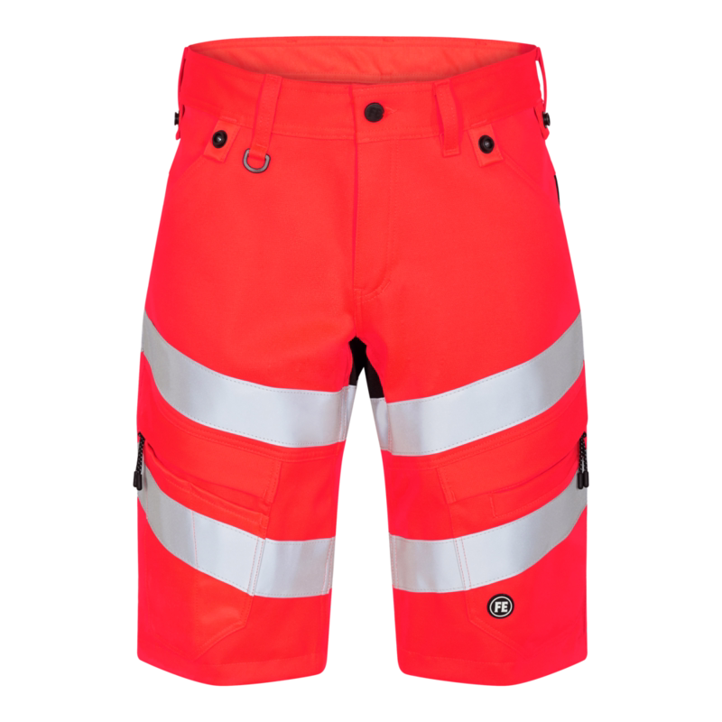 Arbejdsshorts Hi-vis 6546 Rød/sort, str. 80