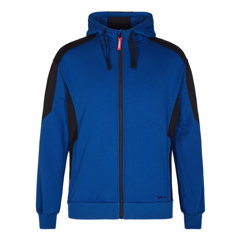 Hættetrøje m/lyn 8820 Surfer Blue/Sort, str. 2XL