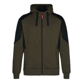 F. Engel - Hættetrøje m/lyn 8820 Forest Green/Sort