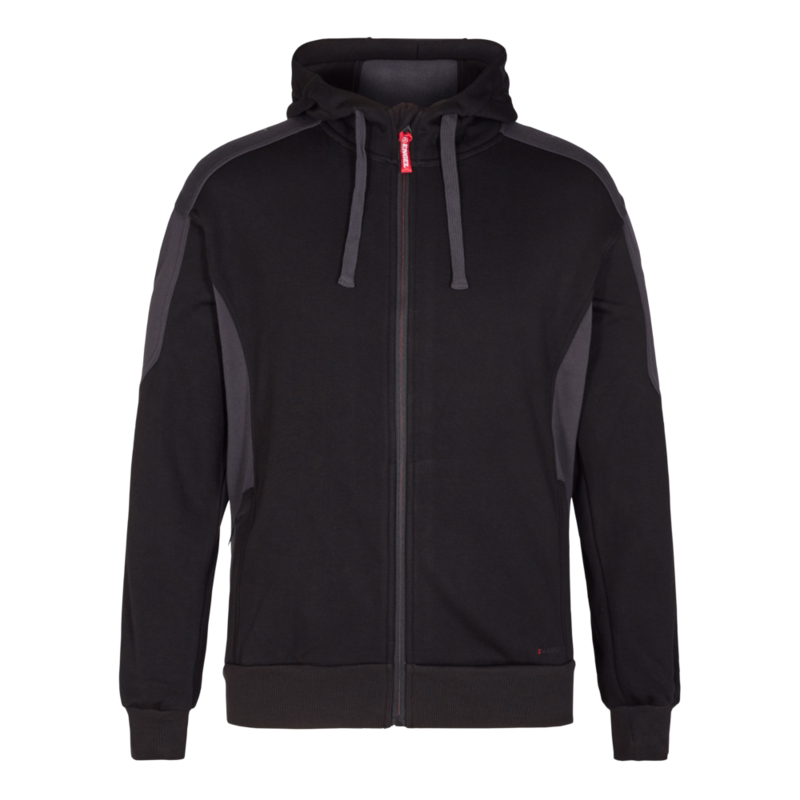 Hættetrøje m/lyn 8820 Sort/Antrazitgrå, str. 6XL