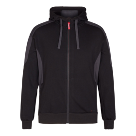 F. Engel - Hættetrøje m/lyn 8820 Sort/Antrazitgrå