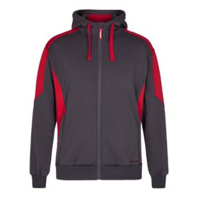 F. Engel - Hættetrøje m/lyn 8820 Antrazitgrå/Tomato Red