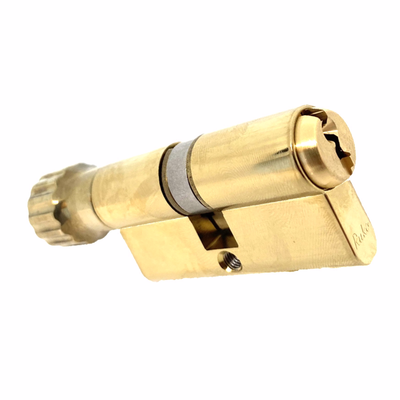 Profilcylinder RB1605 mess +0c+0k m/lille knop