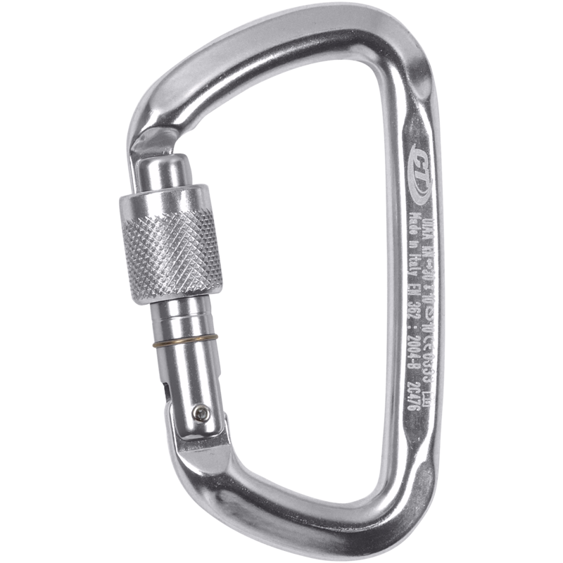 Karabinkrog H-293-SG D-shape Sølv 19 mm