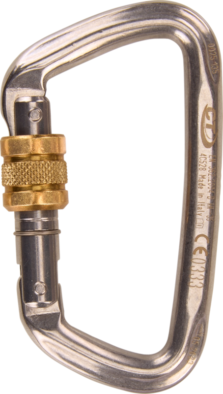 Karabinkrog H-297-SG D-shape S-Steel 20 mm