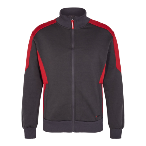 Cardigan 8830 Antrazitgrå/Tomato Red, str. M