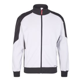 F. Engel - Cardigan 8830 Hvid/Antrazitgrå