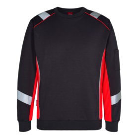 F. Engel - Sweatshirt 8871 Sort/Rød