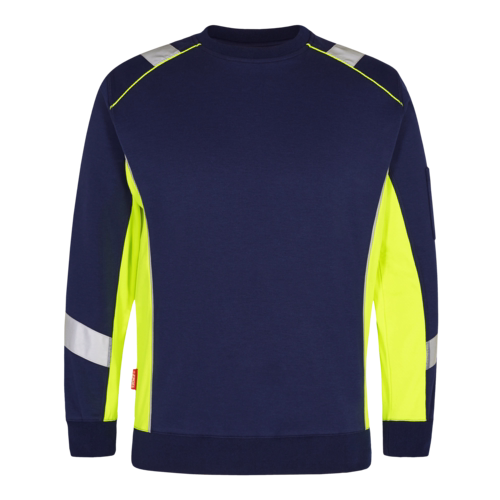 Sweatshirt 8871 Blue Ink/Gul, str. XS