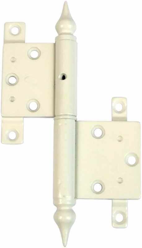 Dørhængsel hvid 120x41,5mm V m.t. m/oslo knop 11200