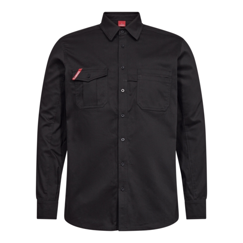 Skjorte L/Æ 7186 Sort, str. 3XL