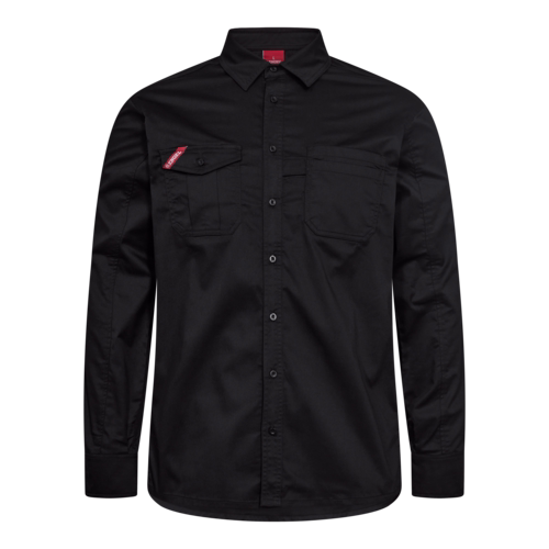 Skjorte L/Æ 7185 Sort, str. 6XL